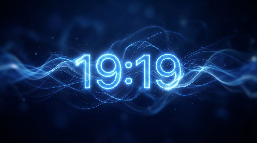 Symbolic representation of 19h19, showcasing the significance of numerology and spiritual messages.
