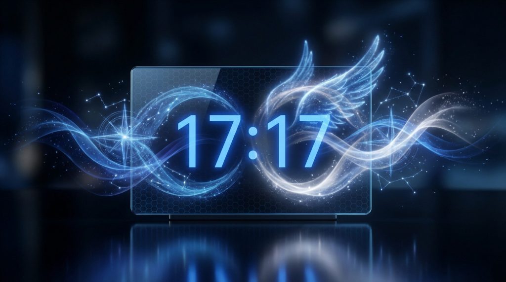 Heure miroir 17h17 symbolisant la synchronicité et la validation universelle des choix de vie