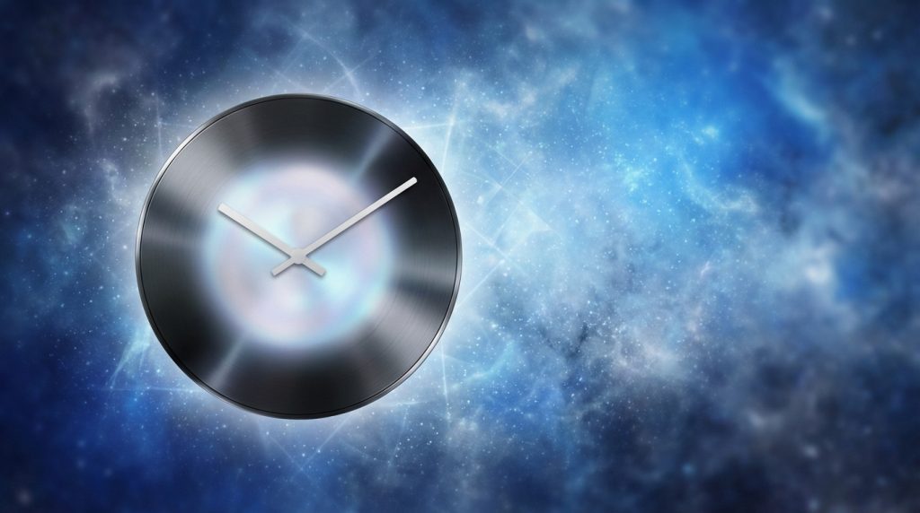 Heure miroir 10h10 avec symboles de succès et de changement positif