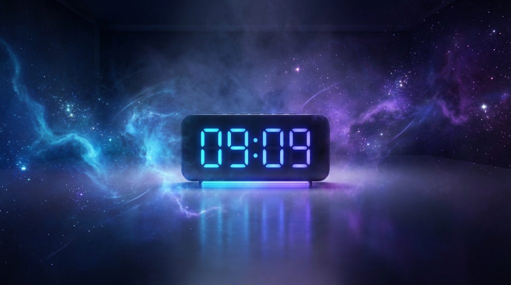 Image illustrating the significance of 09h09 heure miroir in numerology and personal transformation