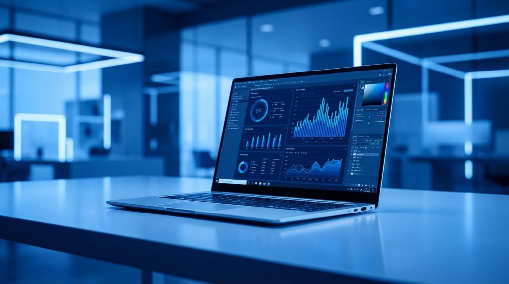 Samsung Galaxy Book 4 laptop showcasing sleek design and powerful features for productivity