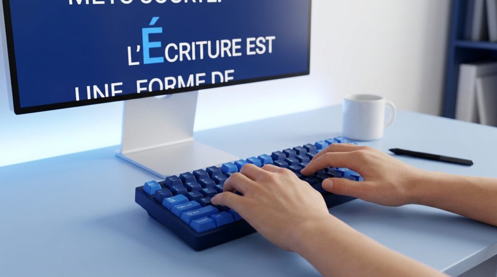 E majuscule accentué avec accents É, È, Ê pour une écriture correcte