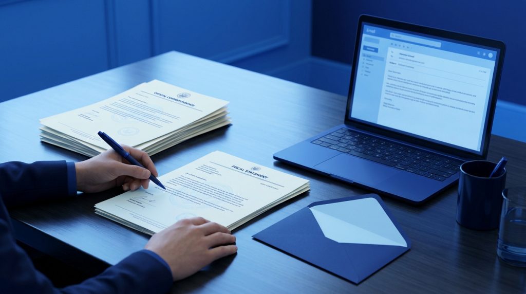 Formules de politesse pour correspondance fiscale en France