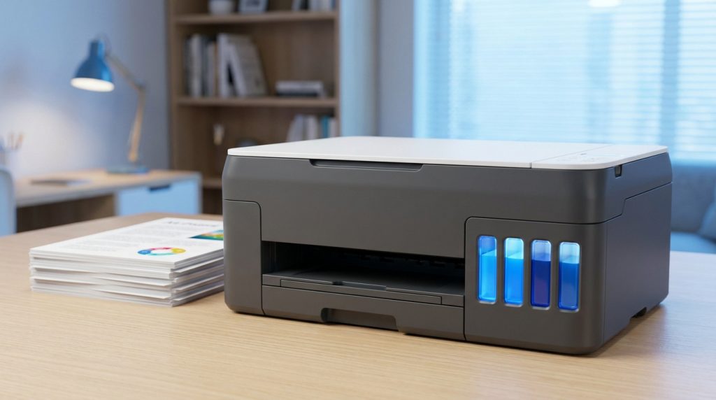 HP Smart Tank 5105 printer with high-capacity ink tanks for economical printing