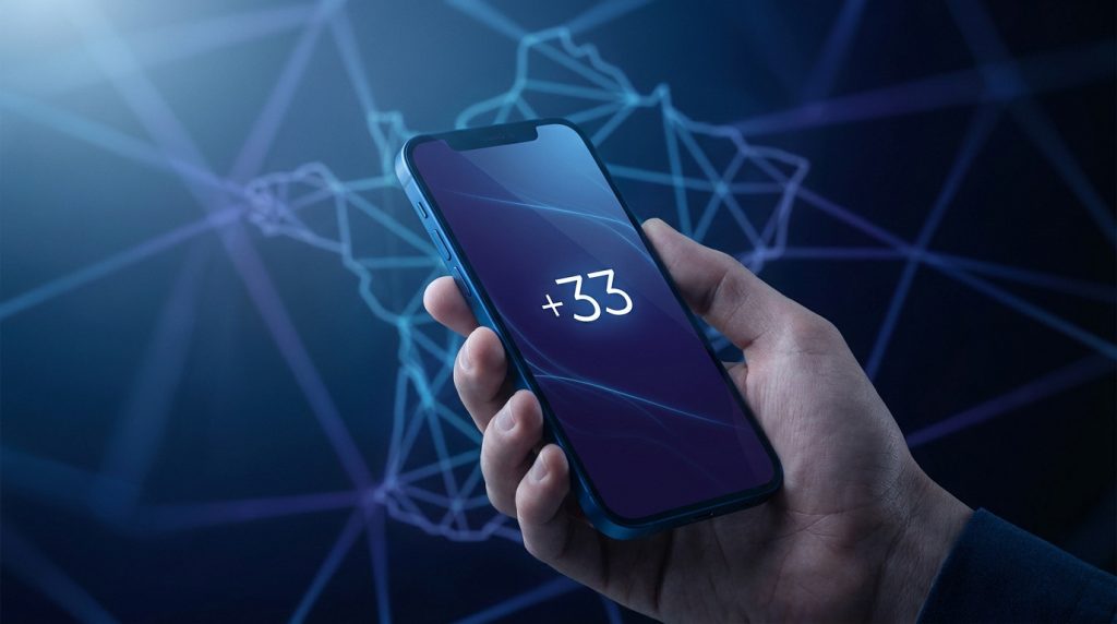 Illustration of dialing +33 for mobile calls to France