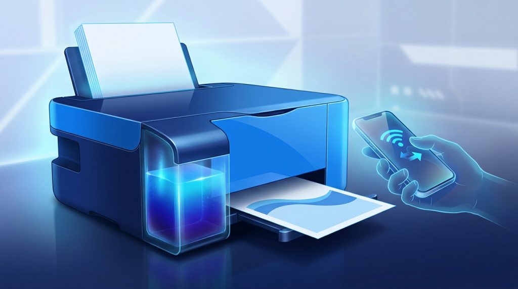 Epson EcoTank ET-2870 printer showcasing refillable ink tanks for cost-effective printing