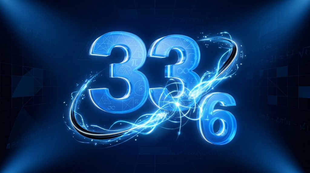 Illustration of the number 33 and its mathematical properties, highlighting its connection to the number 6 in numerology.