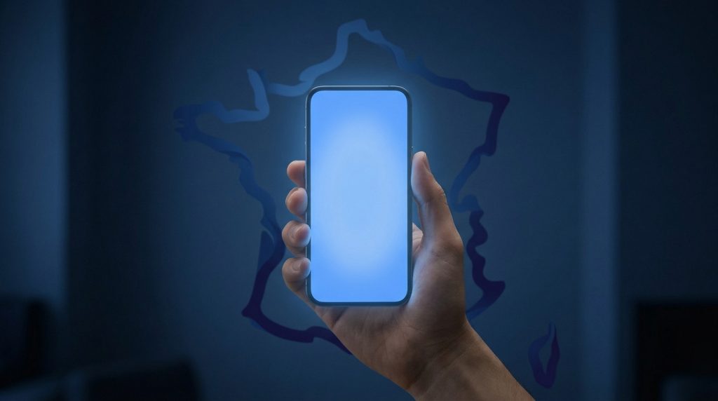 Illustration of the international phone code +33 for calling France from abroad