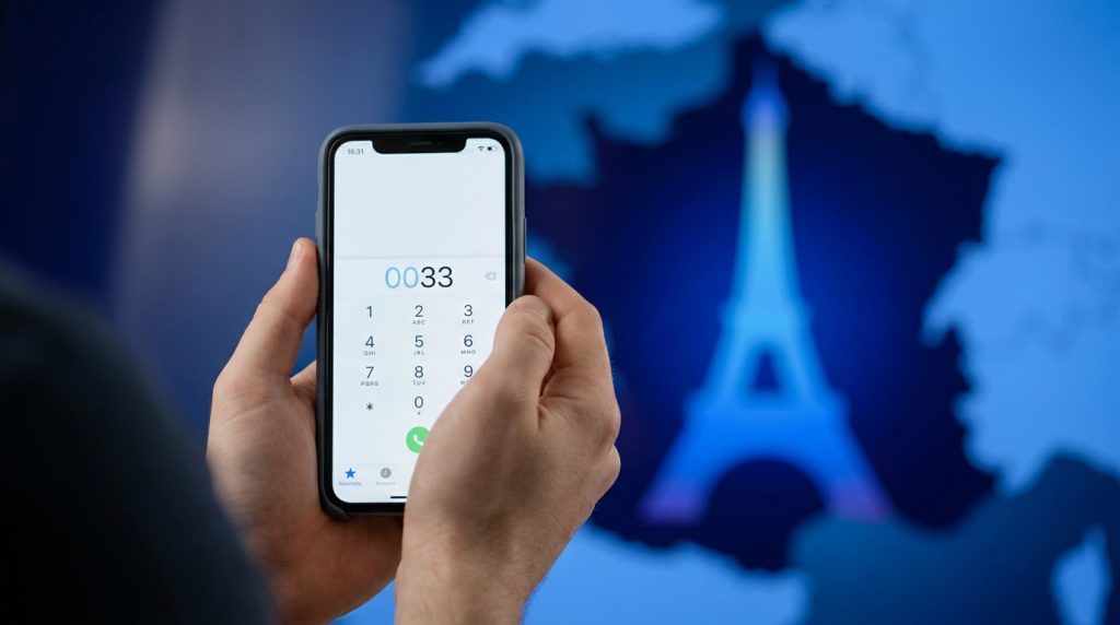 Indicatif international +33 pour appeler la France depuis l'étranger