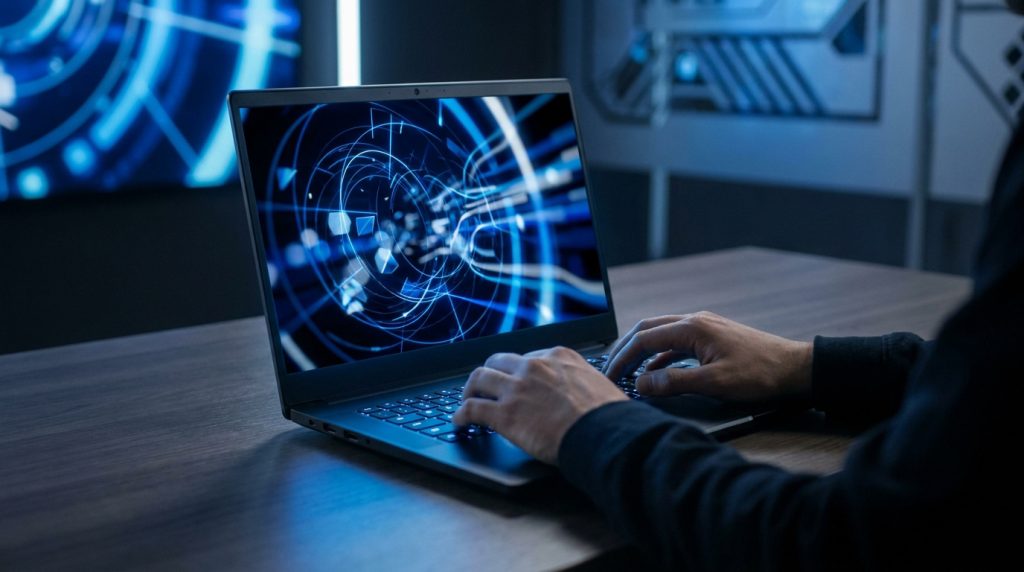 Lenovo LOQ 15IAX9 laptop showcasing its sleek design and performance features