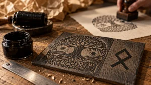 Yggdrasil représente la famille par les racines, la transmission et les générations